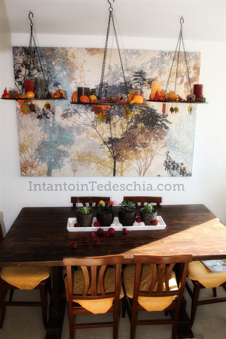 decorazioni autunno sospese per aria